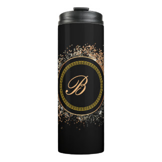 Bouteilles Isothermes Monogramme B or sur noir