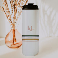 Monogramme Bandes Rétro Chic