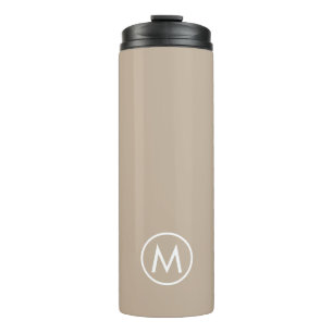 Bouteilles Isothermes Monogramme Beige minimaliste Élégant Mug Voyage