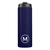 Monogramme blanc de la marine minimale Voyage Mug