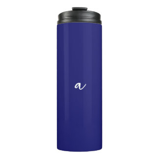 Bouteilles Isothermes Monogramme clair minimaliste couleur bleu minuit