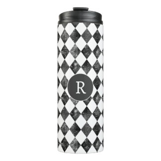 Bouteilles Isothermes monogramme damier noir et blanc vintage