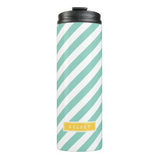 Bouteilles Isothermes Monogramme d'Aqua et de Preppy Jaune