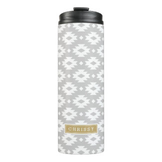 Bouteilles Isothermes Monogramme d'aztèque gris et or
