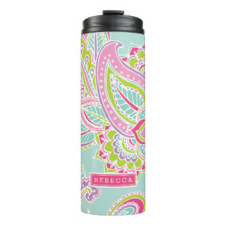 Bouteilles Isothermes Monogramme de marguerite bohème coloré