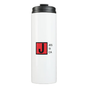 Bouteilles Isothermes Monogramme de nom professionnel élégant moderne