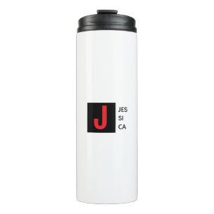 Bouteilles Isothermes Monogramme de nom professionnel élégant moderne