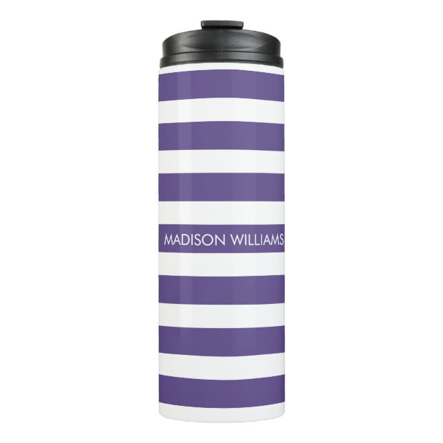 Bouteilles Isothermes Monogramme de script de nom personnalisé (Devant)