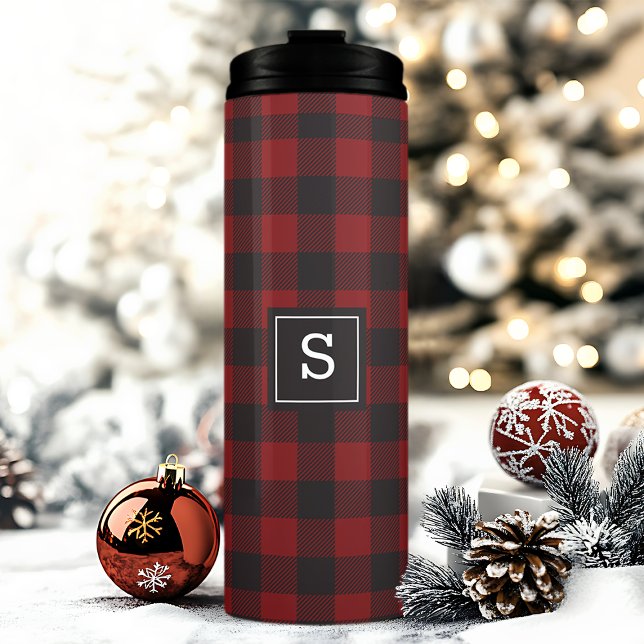 Bouteilles Isothermes Monogramme de sériole rouge et noire plaquée de bi (Créateur téléchargé)