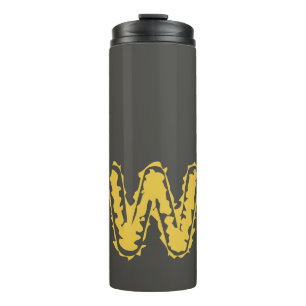 Bouteilles Isothermes Monogramme déplaisant Moody Jaune sur gris foncé