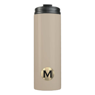 Bouteilles Isothermes Monogramme d'or beige moderne Tumbler thermique