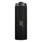 Monogramme d'or personnalisé Motif noir moderne