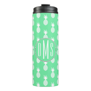 Bouteilles Isothermes Monogramme du motif   de menthe d'ananas