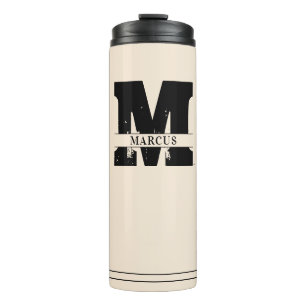 Bouteilles Isothermes Monogramme et nom Homme Moderne