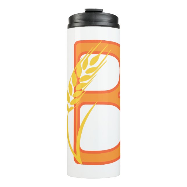 Bouteilles Isothermes monogramme floral B lettre majuscule (Devant)