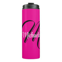 Monogramme initial nom moderne minimaliste rose ch