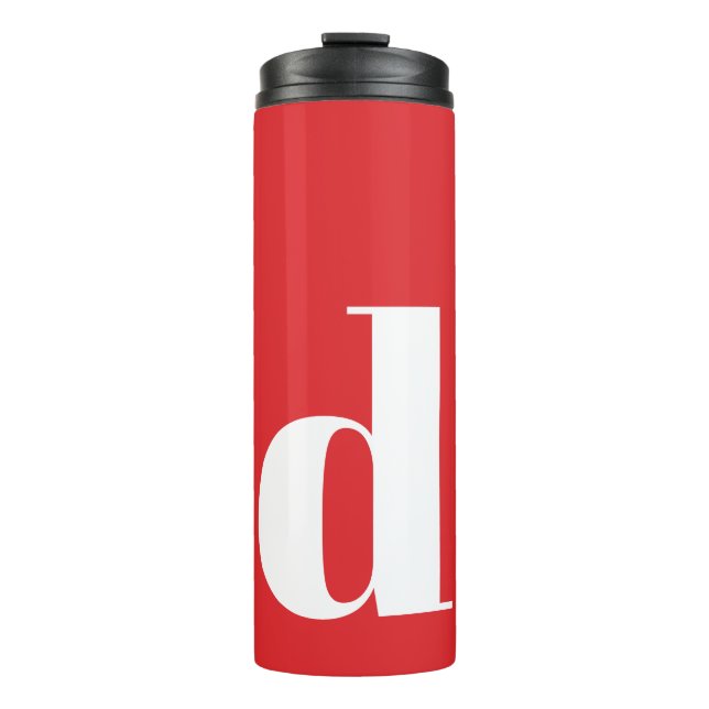 Bouteilles Isothermes Monogramme initial personnalisé Moderne simple (Devant)