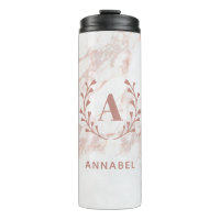 Monogramme personnalisé en marbre rose