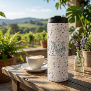 Bouteilles Isothermes Monogramme personnalisé Terrazzo