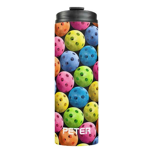 Bouteilles Isothermes Monogramme - Pickleball coloré (Devant)
