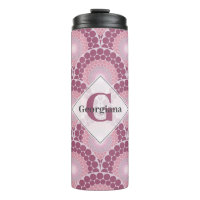 Monogramme Radiant Rose Dusky Rose Dot Mandala