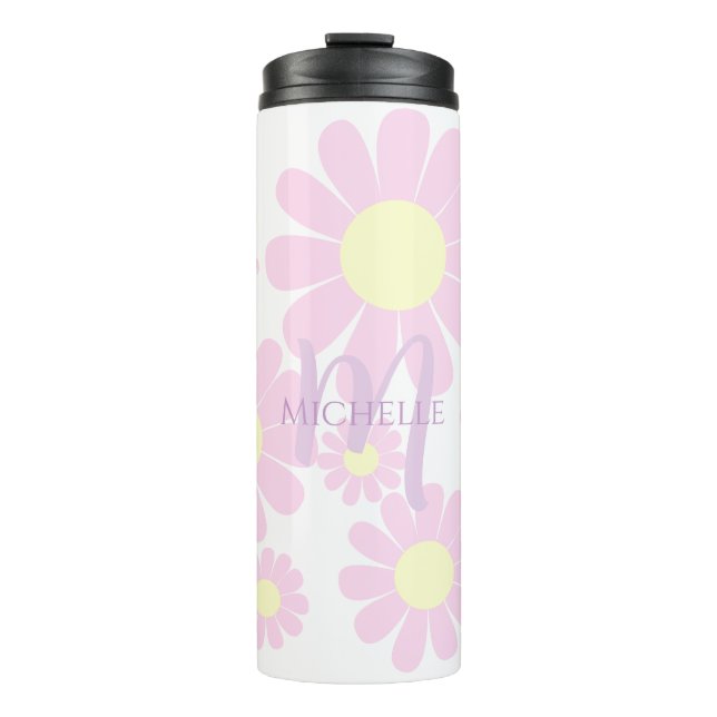 Bouteilles Isothermes Monogramme rose pâle (Devant)