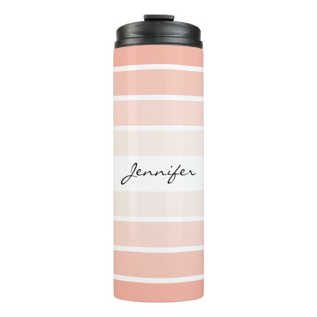Bouteilles Isothermes Monogramme Tendance Coral Pastel Thermal Tumbler (Devant)