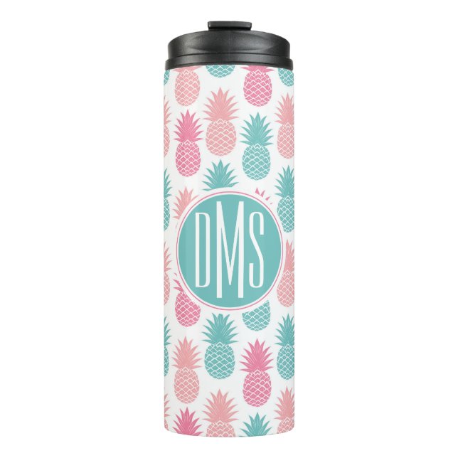 Bouteilles Isothermes Monogramme vintage du motif | d'ananas (Devant)