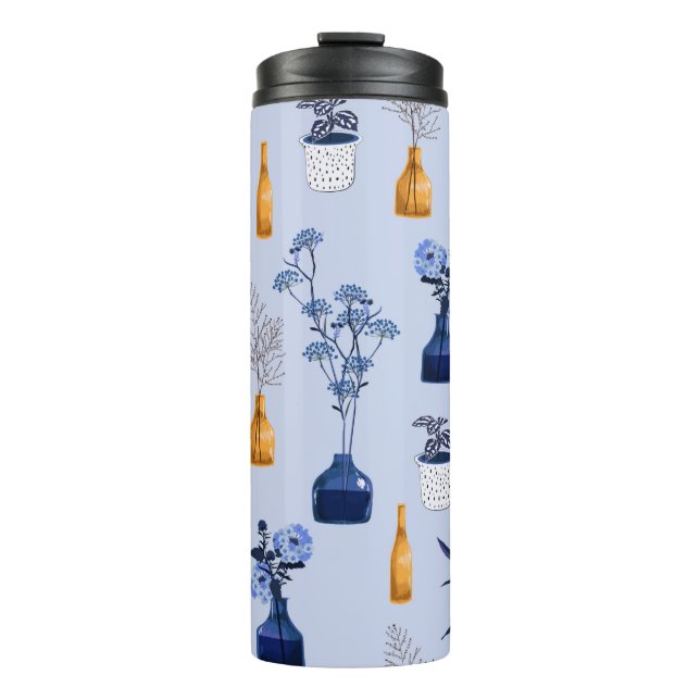 Bouteilles Isothermes Monotone de fleurs modernes et vase, pot avec bot (Devant)