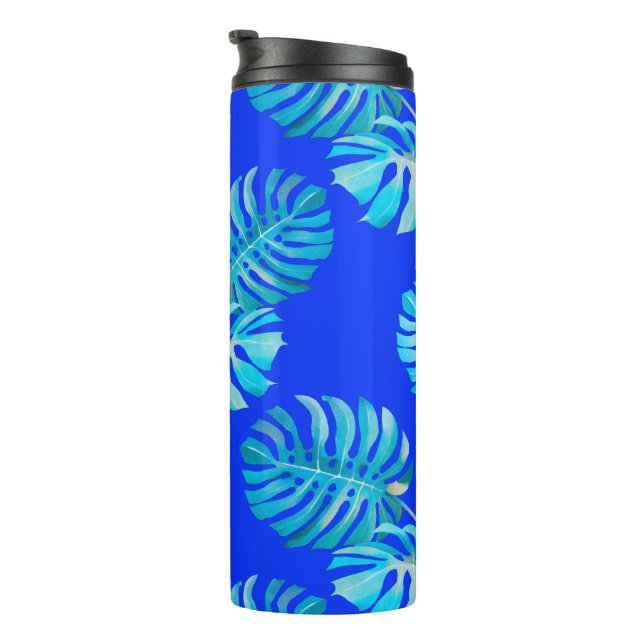 Bouteilles Isothermes Monstera Brise Bleu Cobalt (Tourné sur la droite)