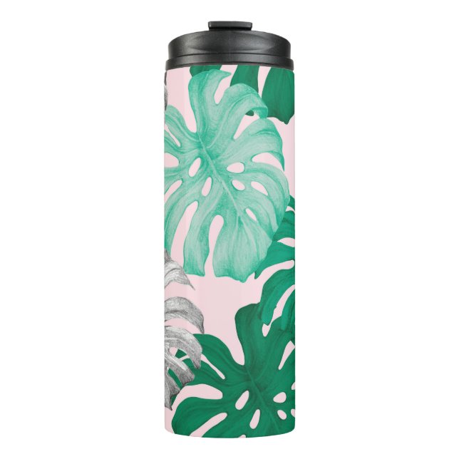 Bouteilles Isothermes Monstère Tropicale Minimale Duo Tone (Devant)
