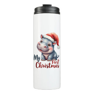 Bouteilles Isothermes Moo Deng Baby Hippo Mon premier Noël mignonne Père