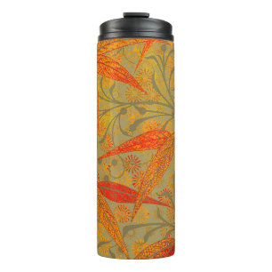 Bouteilles Isothermes Morris & Co. Motif Bamboo Godwin Orange et Sauge