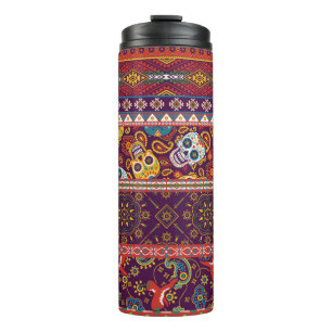Bouteilles Isothermes mosaïque de tissu traditionnel de style mexicain a