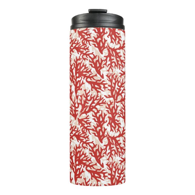 Bouteilles Isothermes Motif 2 de corail rouge (Devant)