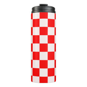 Bouteilles Isothermes Motif à carreaux rouges et blancs