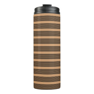 Bouteilles Isothermes Motif à cinq bandes noir et brun