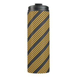Bouteilles Isothermes Motif à cinq bandes Sunny jaune et charbon de bois