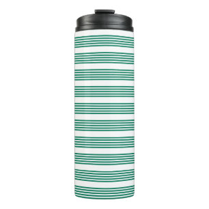 Bouteilles Isothermes Motif à cinq bandes vert et blanc de la forêt