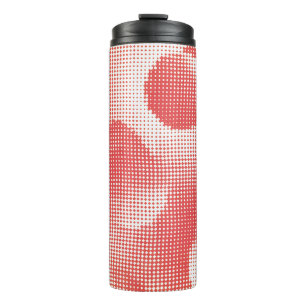 Bouteilles Isothermes Motif à points de trame Pop Art Rouge Vintage