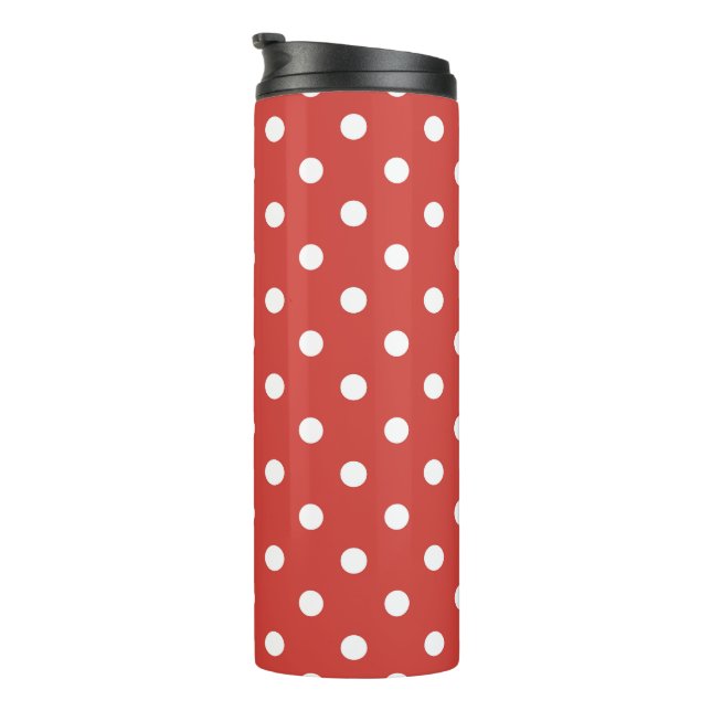 Bouteilles Isothermes Motif à pois rouges et blancs (Tourné sur la droite)