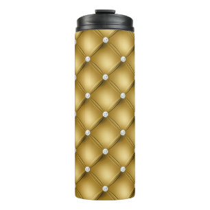 Bouteilles Isothermes Motif à tufté diamant or luxe