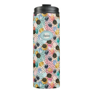 Bouteilles Isothermes Motif Abstrait brosse et Pointe Polka