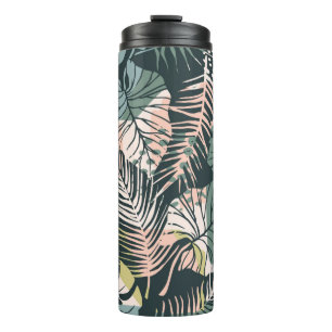 Bouteilles Isothermes Motif Abstrait créatif transparent avec p tropical