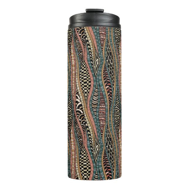 Bouteilles Isothermes Motif abstrait dans le style ethnique (Devant)