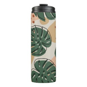 Bouteilles Isothermes Motif Abstrait de boho monstera. PA moderne sans s