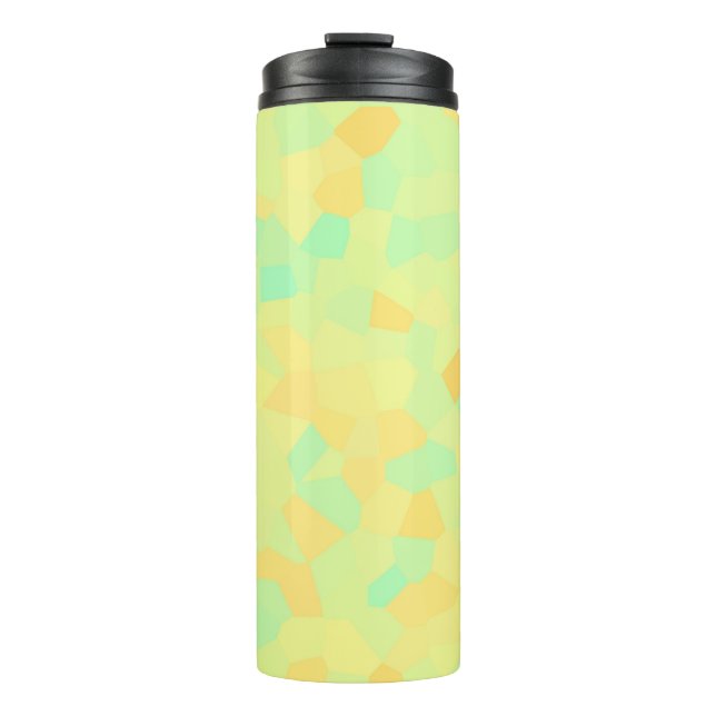 Bouteilles Isothermes motif Abstrait de formes jaune et verte (Devant)