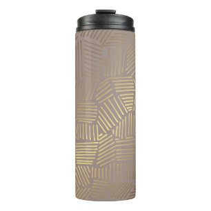Bouteilles Isothermes Motif Abstrait de lignes d'or