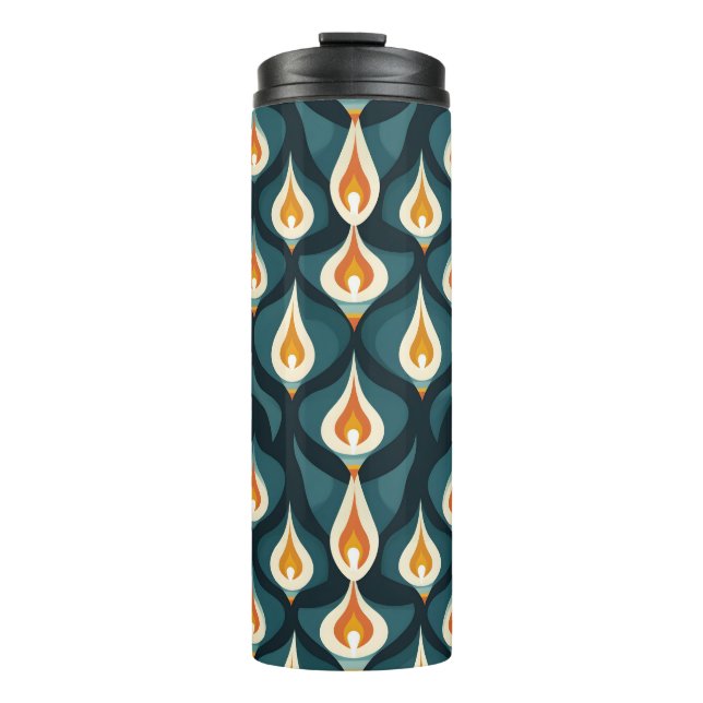 Bouteilles Isothermes Motif Abstrait d'incendie (Devant)