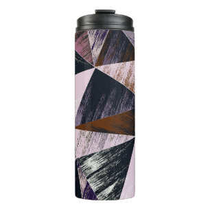 Bouteilles Isothermes motif Abstrait en polygone, triangles colorés.
